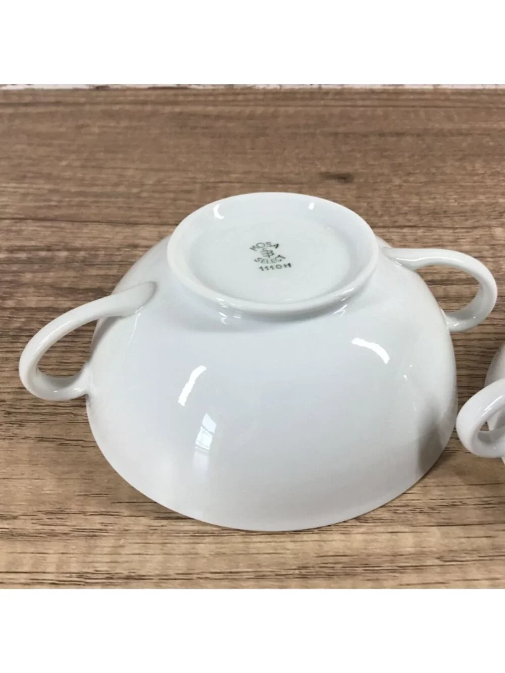 Mosa Select Japan Set of 2 White Porcelain Double-Handled Soup Bowls